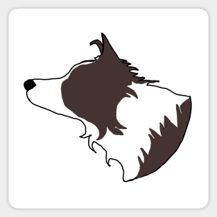 Brown border collie Sticker